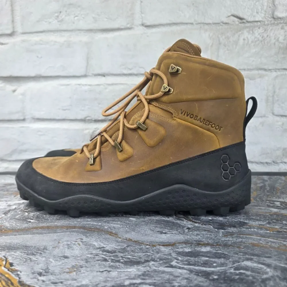 Vivobarefoot Tracker Winter III SG Men's Barefoot Hiking Boots Tan Leather 12